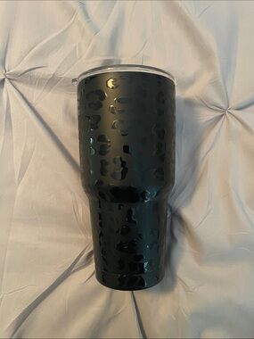 30oz black cheetah tumbler
